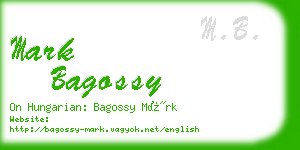 mark bagossy business card